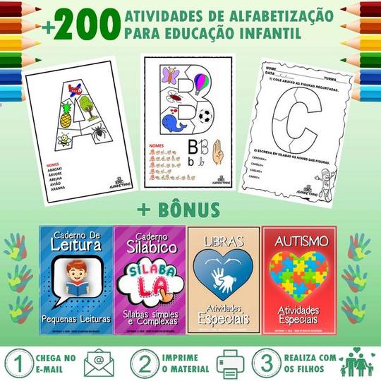 ALFABETINHO - 200 ATIVIDADES DE ALFABETIZAÇÃO